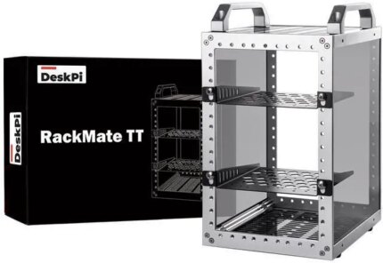 52Pi TT Rackmount, DeskPi Mini Server Cabinet for Network, Servers, Audio, and Video Equipment