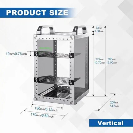 52Pi TT Rackmount, DeskPi Mini Server Cabinet for Network, Servers, Audio, and Video Equipment