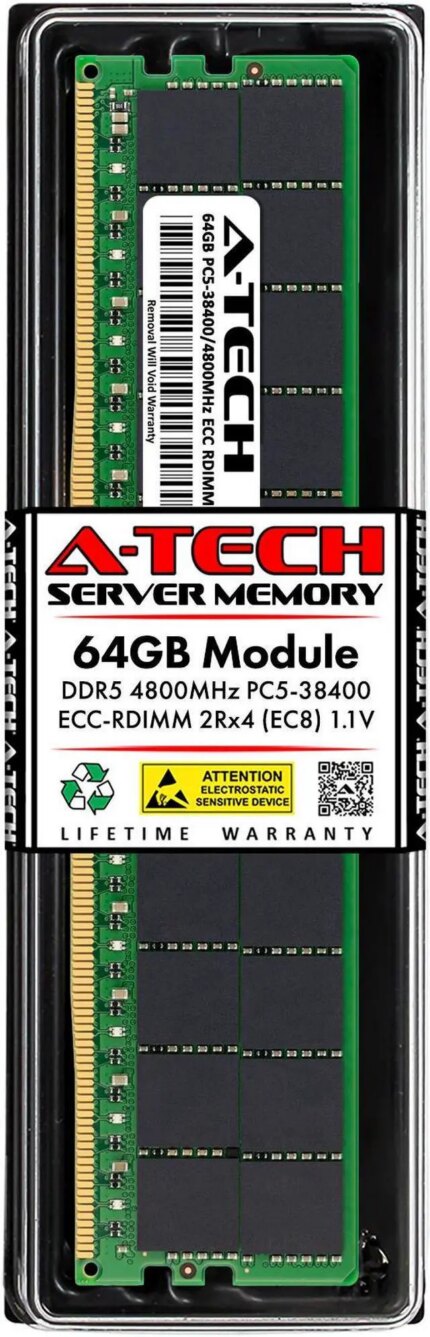 64GB RAM Replacement for Micron MTC40F2046S1RC48BA1 | DDR5 4800MHz PC5-38400 ECC RDIMM 2Rx4 Server Memory