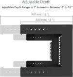 6U Wall Mount Open Frame Rack-19 Inch Server Equipment Rack- Adjustable Depth 13-18 Inches 2 Post Open Frame Cabinet- Black (6U13-18InD)
