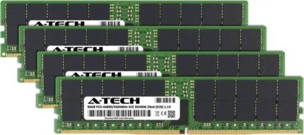 A-Tech 384GB Kit (4 x 96GB) DDR5 5600MHz EC8 RDIMM PC5-44800 ECC Registered 2Rx4 CL40 1.1V 288-Pin Server Workstation RAM Memory Modules