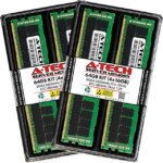 A-Tech 64GB (4x16GB) 2Rx4 PC4-19200R DDR4 2400 MHz ECC RDIMM Registered DIMM 288-Pin Dual Rank x4 Server & Workstation RAM Memory Upgrade Kit
