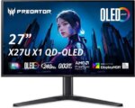 Acer 27" 240 Hz OLED WQHD Gaming Monitor 0.03ms (G to G) FreeSync Premium Pro (AMD Adaptive Sync) Flat Panel Predator X27U X1bmiiphx