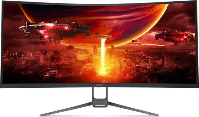 Acer 34" 120 Hz VA QHD Gaming Monitor 1ms (VRB) FreeSync Premium (AMD Adaptive Sync) Curved Nitro EDA343CUR J0bmiippx