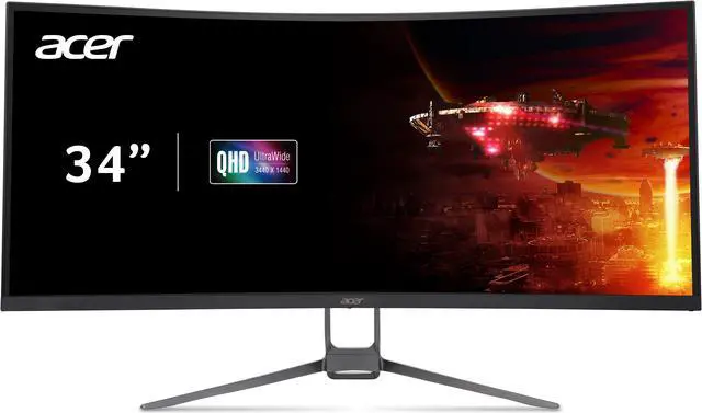 Acer 34" 120 Hz VA QHD Gaming Monitor 1ms (VRB) FreeSync Premium (AMD Adaptive Sync) Curved Nitro EDA343CUR J0bmiippx