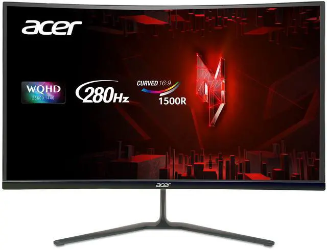 Acer Nitro Gaming Monitor 27" 280Hz Curved Full HD with AMD FreeSync Premium Technology 1ms with both Display Port and HDMI Port ED270 Zbmiipx