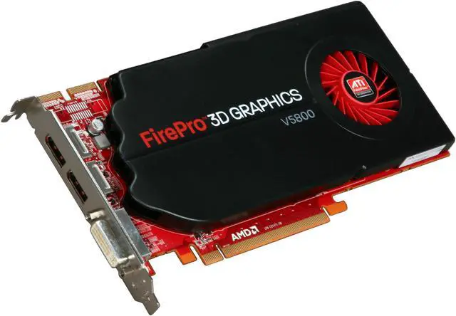 AMD FirePro V5800 100-505605 1GB 128-bit GDDR5 PCI Express 2.0 x16 CrossFire Supported Graphics Card
