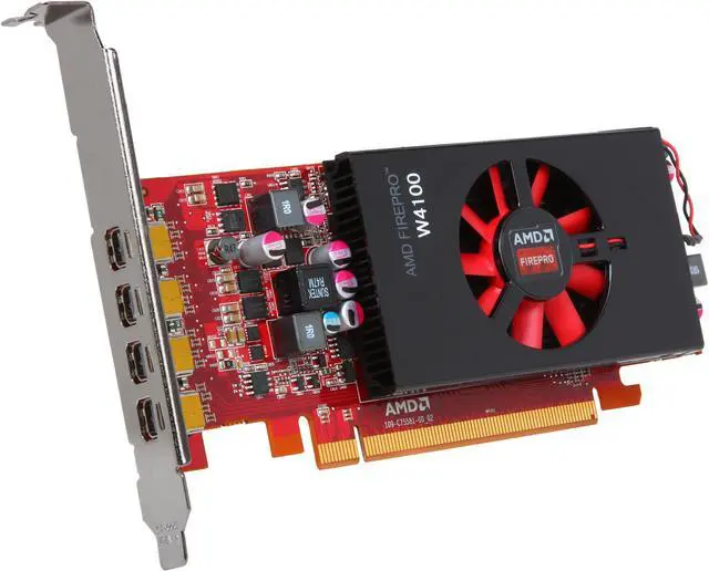 AMD FirePro W4100 100-505979 2GB 128-bit GDDR5 PCI Express 3.0 x16 Half Height Graphics Card