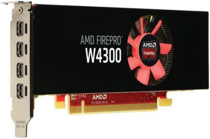 AMD FirePro W4300 100-505973 4GB 128-bit GDDR5 PCI Express 3.0 x16 Low-profile design fits SFF and full-size ATX chassis Graphics Card