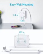 Anker Power Strip with USB Ports,5Ft,Surge Protector(2000J),8 Widely Outlet Extender with 2 USB A Ports and 1 USB C Port,Works with iPhone 15/15