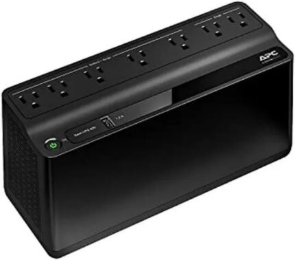 apc back-ups 650 battery backup and surge protector black (bvn650m1)