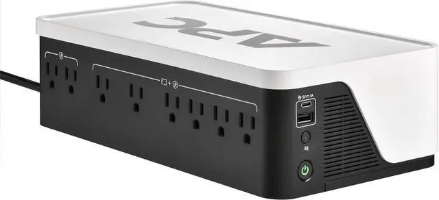 APC BE1050G3 Back-UPS, 1050VA/600W, Floor/Wall Mount, 120V, 8x NEMA 5-15R outlets, USB Type A + C Ports - Floor/Wall Mountable - 8 Hour Recharge - 120