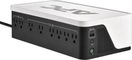 APC BE1050G3 Back-UPS, 1050VA/600W, Floor/Wall Mount, 120V, 8x NEMA 5-15R outlets, USB Type A + C Ports - Floor/Wall Mountable - 8 Hour Recharge - 120
