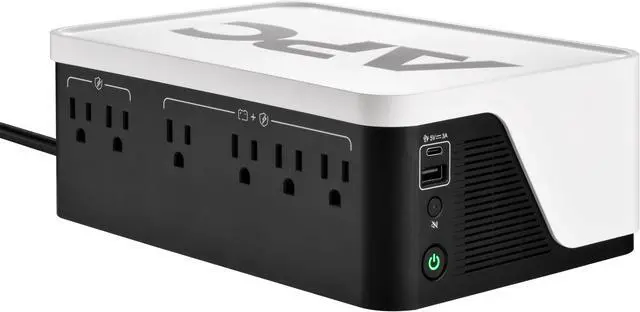 APC BE700G3 UPSBack-UPS, 700VA/420W, Floor/Wall Mount, 120V, 6x NEMA 5-15R outlets, USB Type A + C Ports, Battery is not user replaceable - Floor/Wall