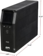 APC BR1500MS 1500 VA SineWave 10 Outlets 2 USB Charging Ports Back-UPS Pro Battery Backup, Replaces BR1500G