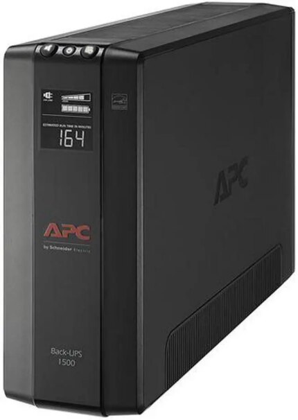 APC BX1500M Back-UPS Pro, 1500VA, Tower, 120V, 10 NEMA 5-15R outlets, AVR, LCD - Tower - 16 Hour Recharge - 3 Minute Stand-by -120 V Input-120 V AC