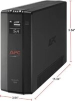 APC BX1500M Back-UPS Pro, 1500VA, Tower, 120V, 10 NEMA 5-15R outlets, AVR, LCD - Tower - 16 Hour Recharge - 3 Minute Stand-by -120 V Input-120 V AC