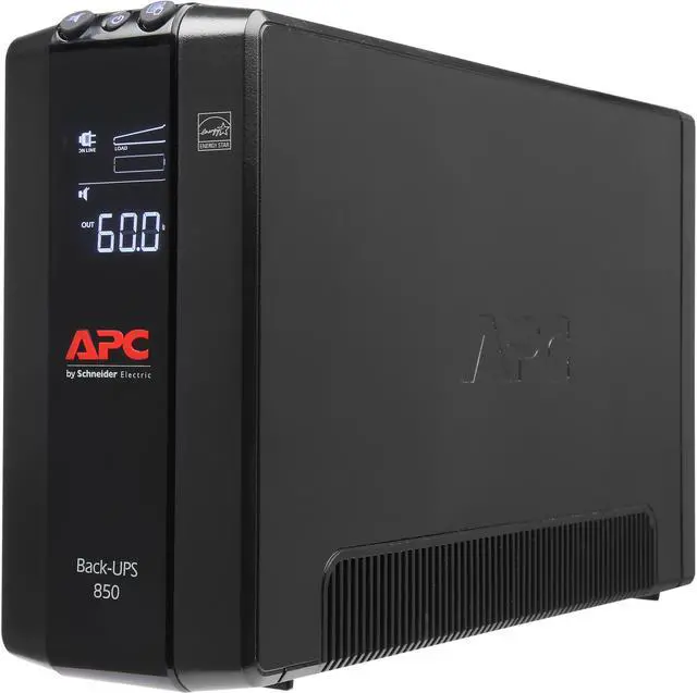 APC BX850M Back-UPS 850, Compact Tower, 850VA, 120V, AVR, LCD, 8 NEMA outlets (4 surge) - Tower - 12 Hour Recharge - 2 Minute Stand-by - 120 V Input -