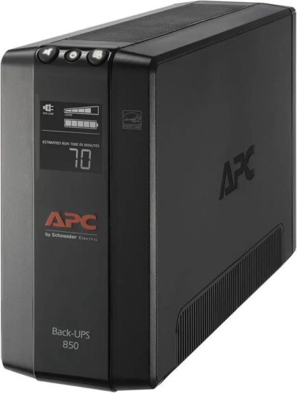 APC BX850M Back-UPS 850, Compact Tower, 850VA, 120V, AVR, LCD, 8 NEMA outlets (4 surge) - Tower - 12 Hour Recharge - 2 Minute Stand-by - 120 V Input -