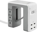 APC Desk Mount Power Station, 6 Outlet U-Shaped Surge Protector, 1080 Joule of Surge Protection with 4 USB A Charging Ports (PE6U4W)