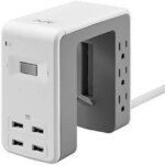 APC Desk Mount Power Station, 6 Outlet U-Shaped Surge Protector, 1080 Joule of Surge Protection with 4 USB A Charging Ports (PE6U4W)