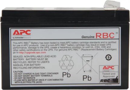 APC UPS Battery Replacement for APC UPS Model BE550G and select others (APCRBC110)