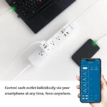 Apone Smart Power Strip with USB Surge Protector Bar with 4 Smart Outlets and 4 USB Ports 6Ft Extension Cord,Works with Alexa and Google Home Timer &