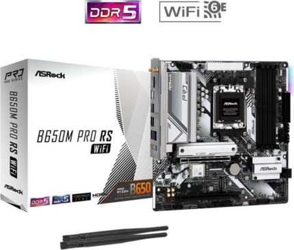 ASRock B650M Pro RS WiFi AM5 Micro ATX Motherboard