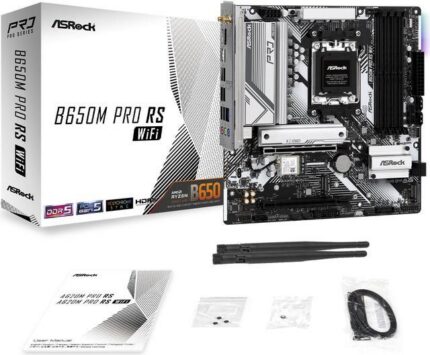 ASRock B650M Pro RS WiFi AM5 Micro ATX Motherboard