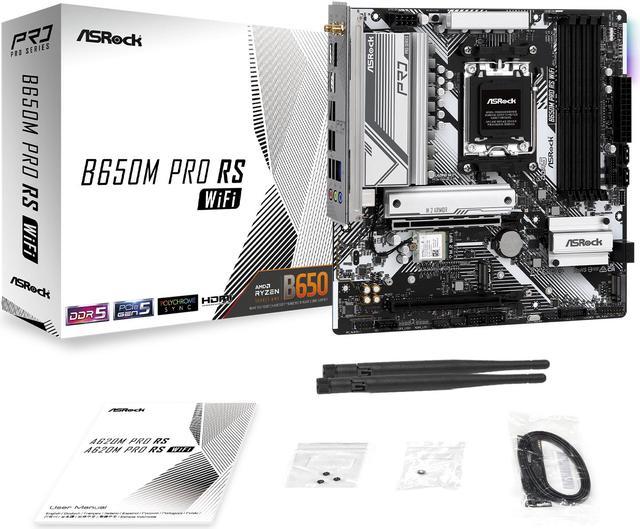 ASRock B650M Pro RS WiFi AM5 Micro ATX Motherboard