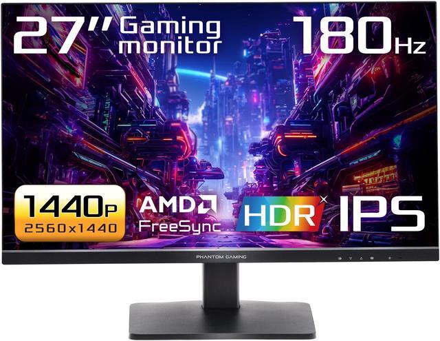 ASRock Phantom Gaming Monitor 27" 180 Hz IPS QHD FreeSync (AMD Adaptive Sync) 99% sRGB / 90% DCI-P3 PG27QFT1B
