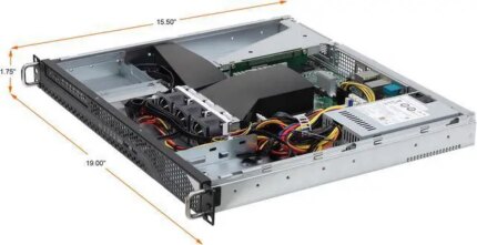 Asrock Rack 1U2LW-X570 1U Rackmount Server Barebone 2 Bays Single Socket AM4 PGA 1331 AMD Ryzen 5000 Series