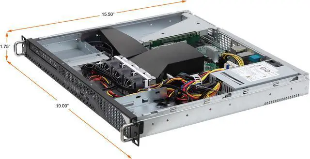Asrock Rack 1U2LW-X570 1U Rackmount Server Barebone 2 Bays Single Socket AM4 PGA 1331 AMD Ryzen 5000 Series