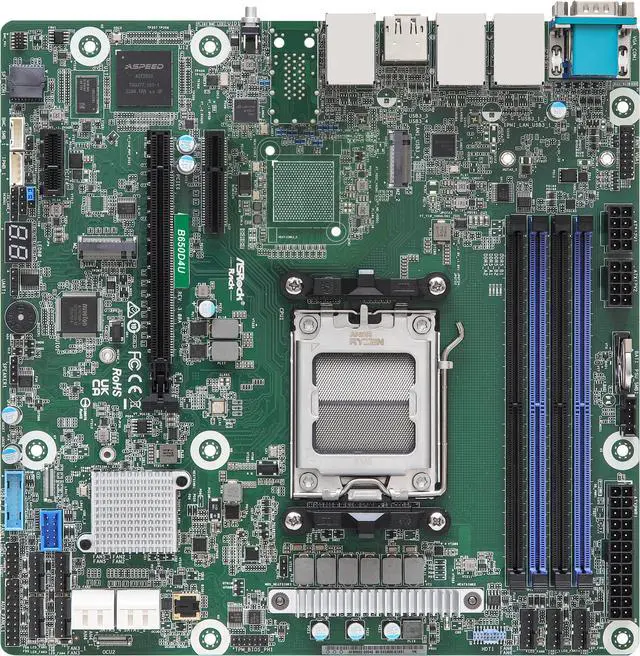 AsRock Rack B650D4U Micro-ATX Server Motherboard Single Socket AMD EPYC™ 4005/4004 and AMD Ryzen™ 9000/8000/7000 series Processors (LGA 1718) B650E