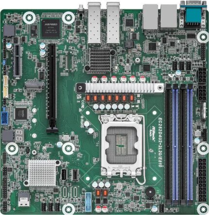 ASRock Rack EC262D4U2-2L2Q/E810 Xeon E-2400 Micro ATX MB, 2 x 25GbE SFP28, IPMI - Newegg.com
