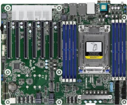 Asrock Rack ROMED8-2T ATX Server Motherboard AMD EPYC 7003 (with AMD 3D V-Cache Technology)/7002 series processors SP3 (LGA 4094) Dual 10GbE