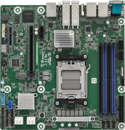 ASRock Rack Server Motherboard B650D4U3-2L2Q/BCM Micro-ATX AMD EPYC™ 4004 and AMD Ryzen™ 9000/8000/7000 Series Dual SFP28 (25GbE)