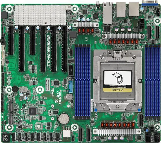 ASRock Rack Server Motherboard BERGAMOD8-2L2T CEB Single Socket SP5 (LGA6096) AMD EPYC™ 9004/9005