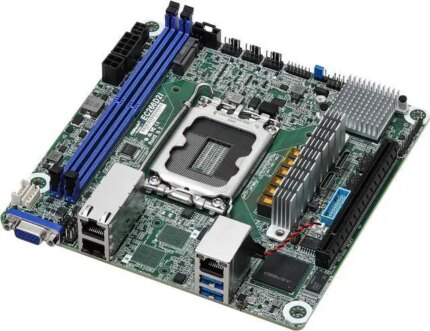ASRock Rack Server Motherboard EC266D2I Mini-ITX 2x 1GLan Single Socket V1 (LGA 1700) Intel Xeon E-2400 series