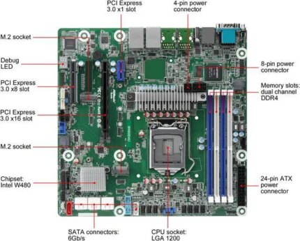 AsRock Rack W480D4U mATX Server Motherboard Intel LGA 1200 Xeon W-1200 00 W480