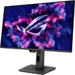 ASUS 26.5" 360 Hz OLED QHD Gaming Monitor FreeSync Premium Pro & G-Sync Compatible DCI-P3 99%, sRGB 135% ROG Strix OLED XG27ACDNG