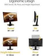 ASUS 27" 165 Hz IPS QHD Gaming Monitor 1ms MPRT G-Sync compatible HDMI, DisplayPort Flat Panel TUF Gaming VG27AQ