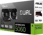 ASUS Dual GeForce RTX 5060 8GB 128-Bit PCI Express 5.0 x8 GDDR7 Graphics Card DUAL-RTX5060-O8G