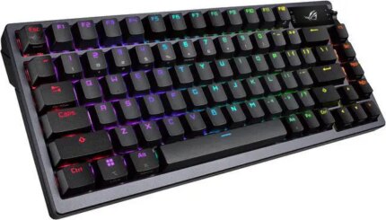 ASUS ROG Azoth 75 Wireless DIY Custom Gaming Keyboard - OLED display, Hot-Swappable Pre-lubed ROG NX Storm Switches & Keyboard Stabilizers, PBT