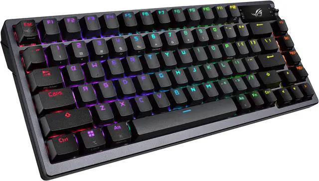 ASUS ROG Azoth 75 Wireless DIY Custom Gaming Keyboard - OLED display, Hot-Swappable Pre-lubed ROG NX Storm Switches & Keyboard Stabilizers, PBT