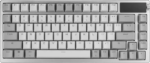 ASUS ROG Azoth 75 Wireless DIY Custom Gaming Keyboard, OLED display, Gasket-Mount, Three-Layer Dampening, Hot-Swappable Pre-lubed ROG NX Storm Tactile