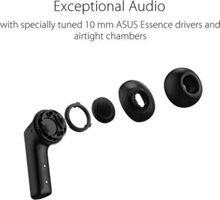 ASUS ROG Cetra True Wireless Gaming Headphones (Low-Latency Bluetooth Earbuds, Active Noise Cancelation, 27-Hour Battery Life, IPX4 Water Resistance,