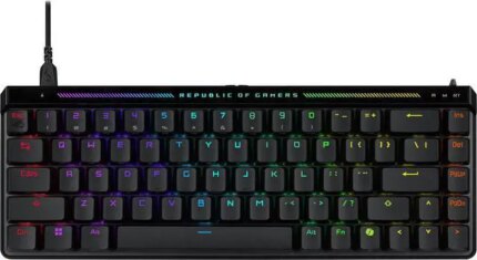 ASUS ROG Falchion Ace HFX 65% compact gaming keyboard - ROG HFX magnetic switches, 8000Hz polling rate, three-layer dampening foam, silicone gasket