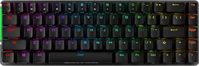 ASUS ROG Falchion NX 65% Wireless RGB Mechanical Gaming Keyboard - ROG NX Red Linear Switches, PBT Doubleshot Keycaps, Wired / 2.4G Hz, Touch Panel,