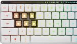 ASUS ROG Falchion RX Low Profile 65% compact wireless gaming keyboard with ROG RX low-profile optical switches, tri-mode connection with ROG SpeedNova